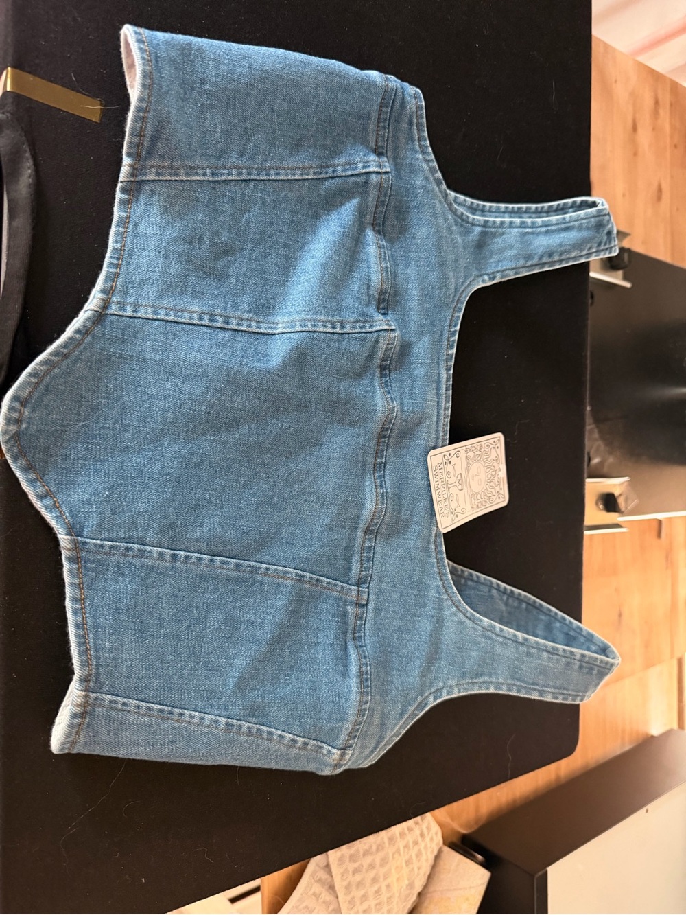 Olivaceous Light Denim Cropped Tank